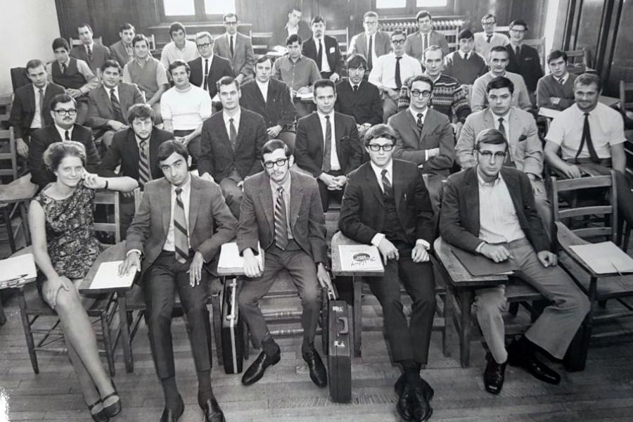 Third-year law class (Class of '70) from the time capsule