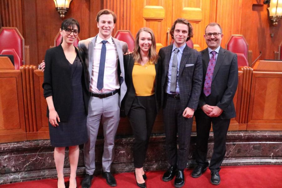 Bastarche Moot Team Members visiting the Supreme Court of Canada