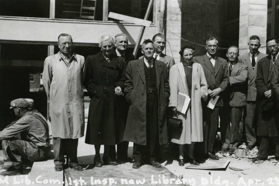 Members of the library committee in 1952.