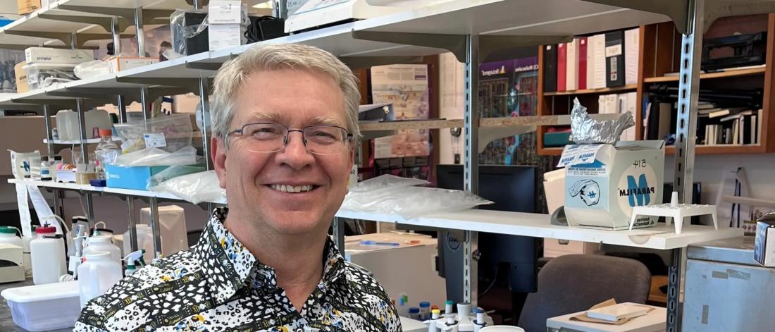 Keith Fowke in his lab at UM