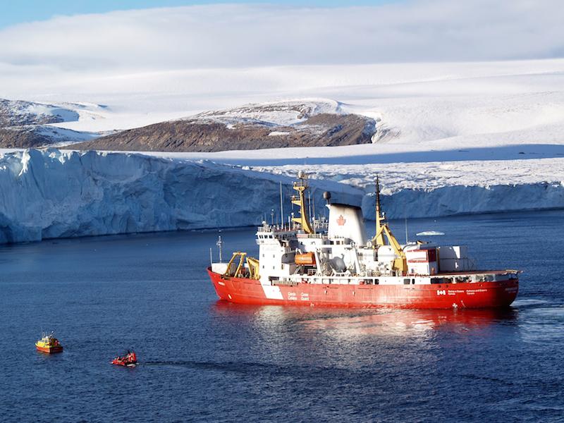research vessel in the arctic