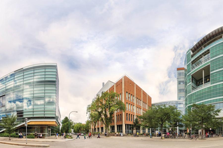 Panoramic view of the Bannatyne Campus.
