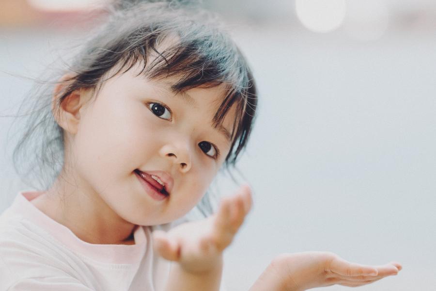 Smiling child.