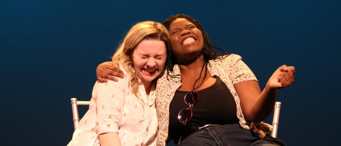 Students in the 2019 Musical Theatre Ensemble perform a duet.