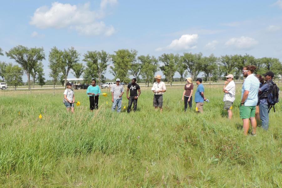 People at field lecture