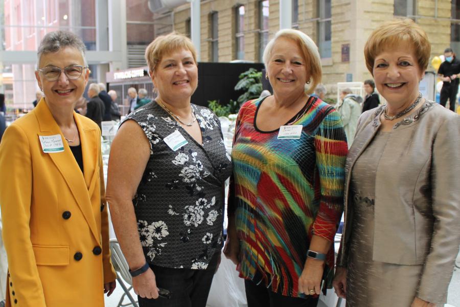 A group photo of alumni members of the nursing Class of 1982.