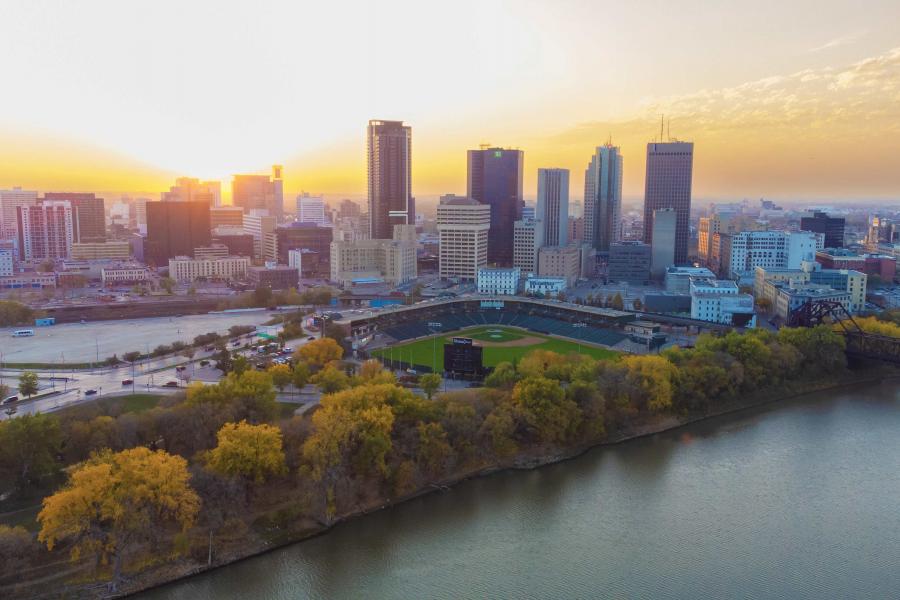 Aerial View of Winnipeg, Manitoba during Summer