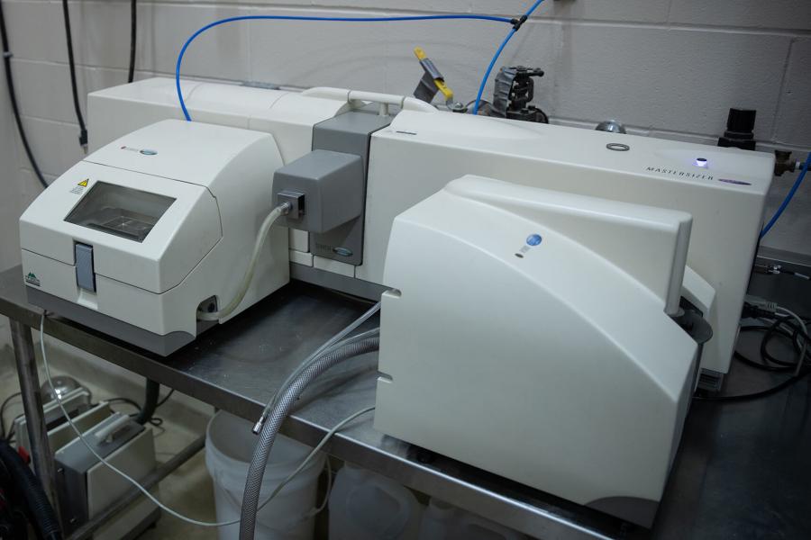 The Mastersizer equipment.