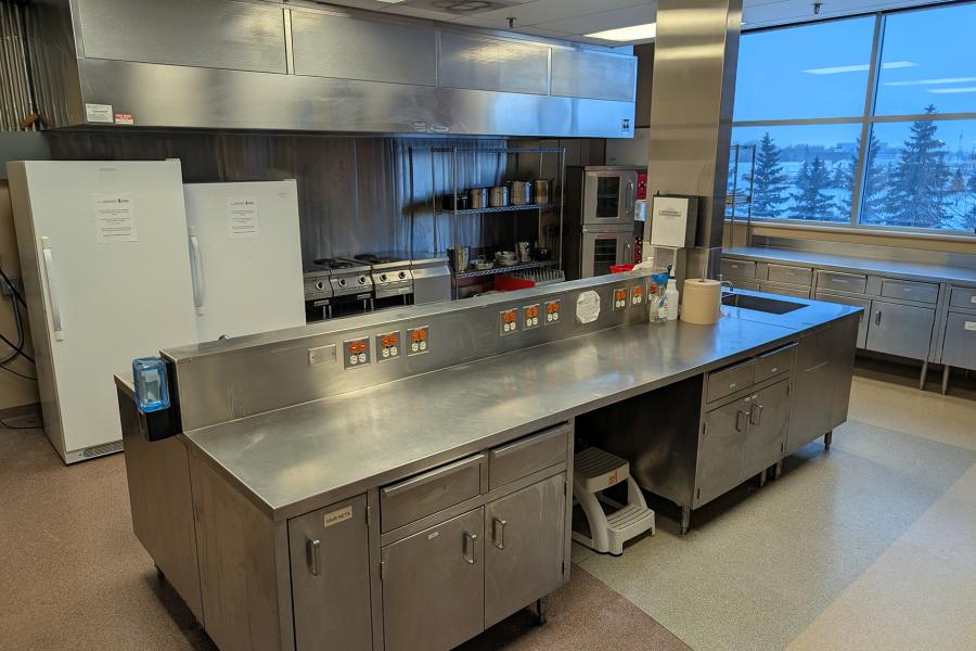 A well appointed commercial food kitchen