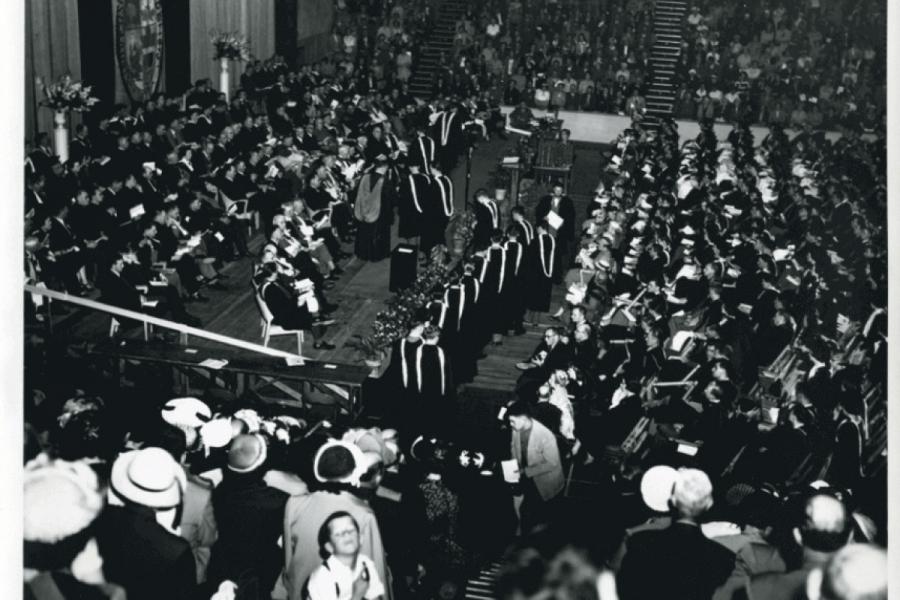 The 1952 convocation ceremony.