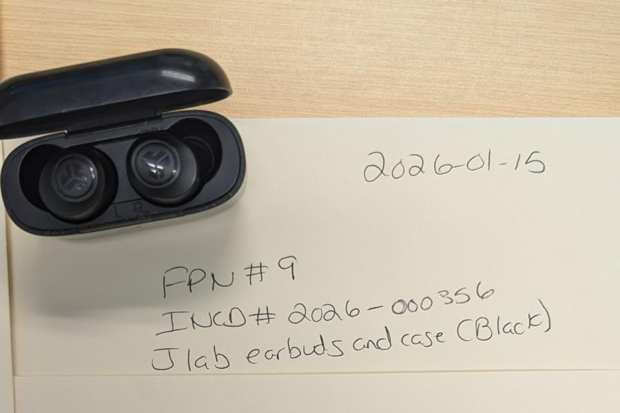 Black JLAB earbuds and case