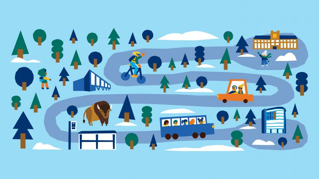 Artistic interpretation of commuting to UM campuses