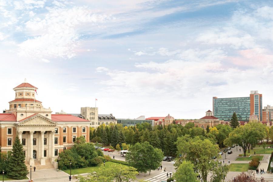 University of Manitoba Fort Garry Campus on a sunny summer day