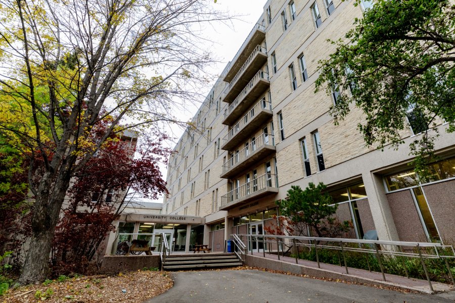 An exterior view of the University College Residence.