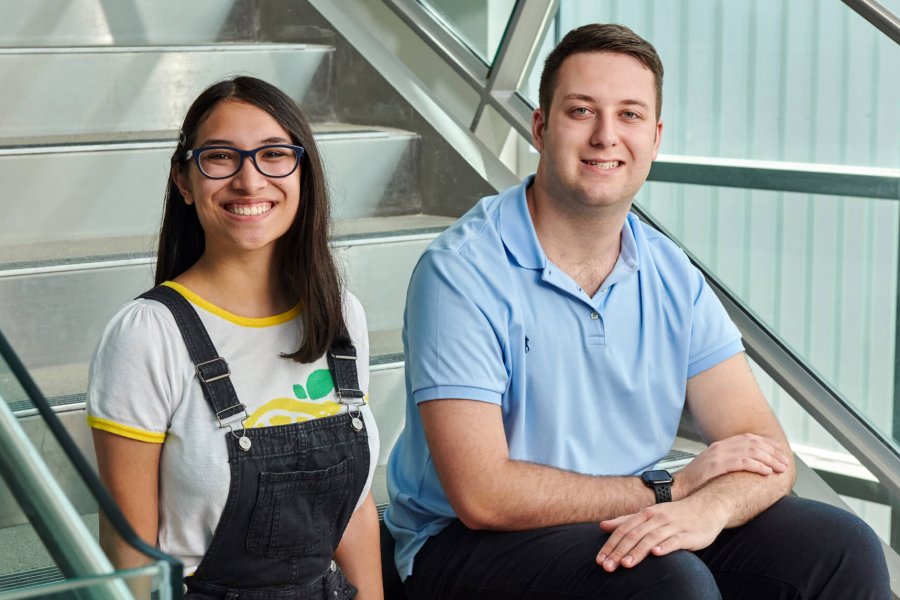 Schulich Leader Scholarship recipients Mia Battad and Nikolaus Reichert.