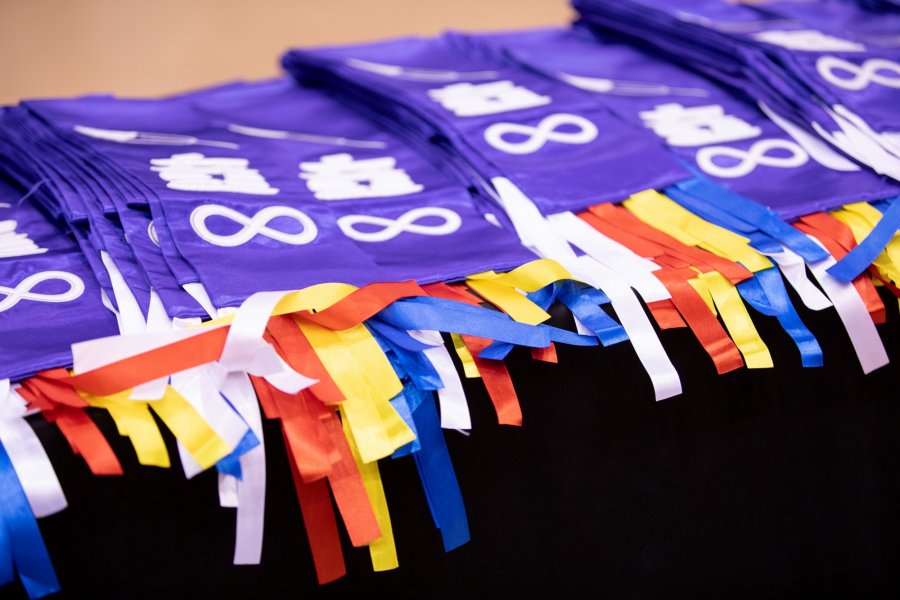 INDIGENOUS GRADUATES ARE EACH GIFTED A GRADUATION SCARF
