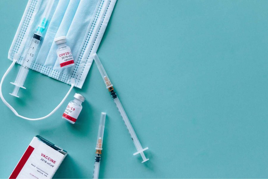 COVID-19 vaccine in a syringe