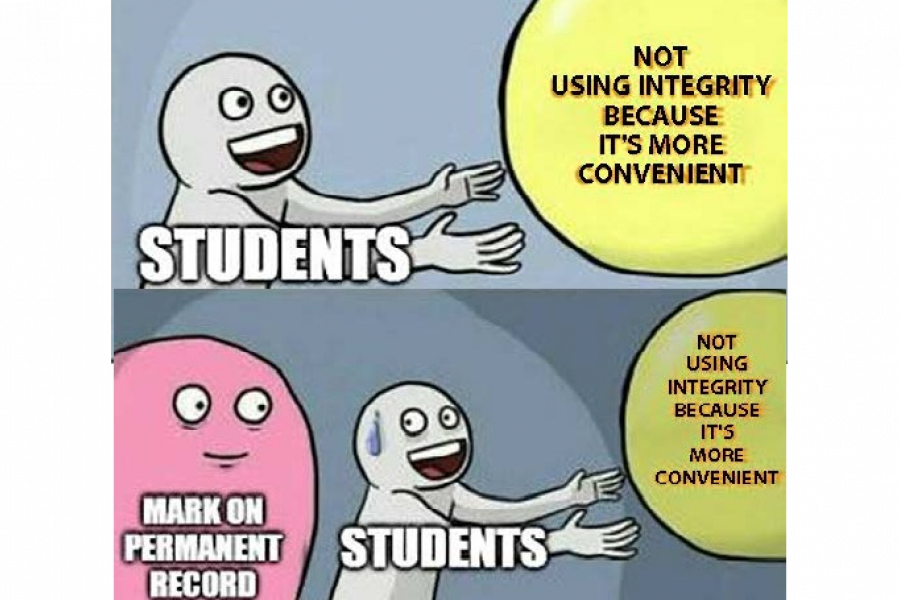 Guy being pulled away from misconduct