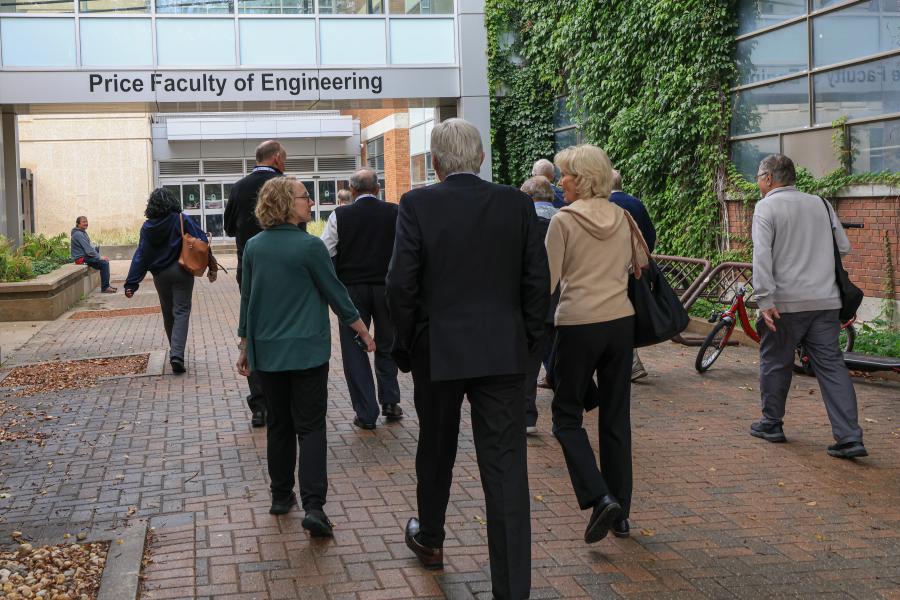 Civil Engineering Class of '66 60th reunion - Walking into EITC