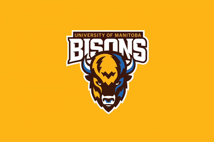 Stylized Bison logo on yellow background