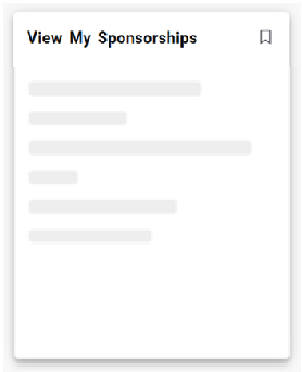 Card in Aurora the displays a students sponsorship information