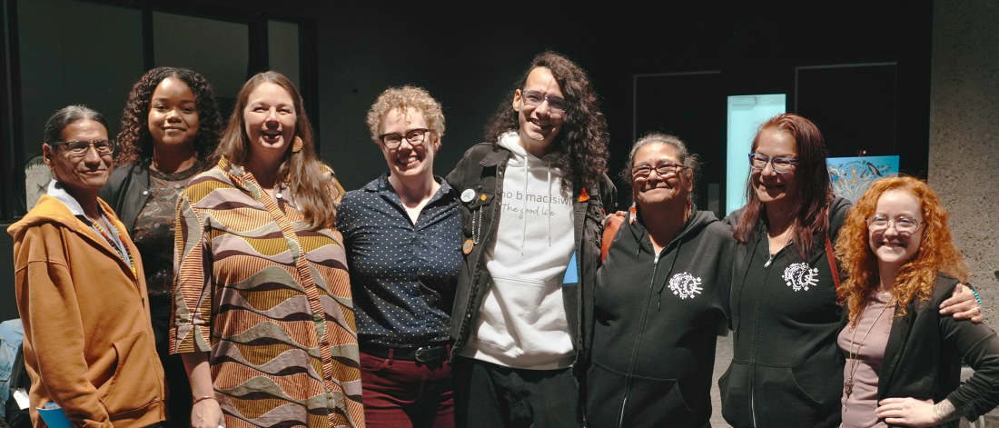 Researchers Mayor and Chamberlain pose with report collaborators