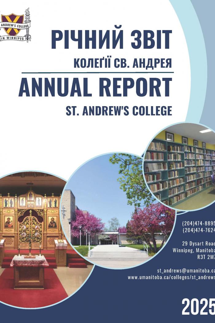 Cover page for St. Andrew's College Annual Report 2025.
