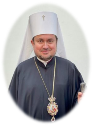 St. Andrew's College Chancellor His Eminence The Most Rev. Metropolitan Bishop ILARION in oval frame.