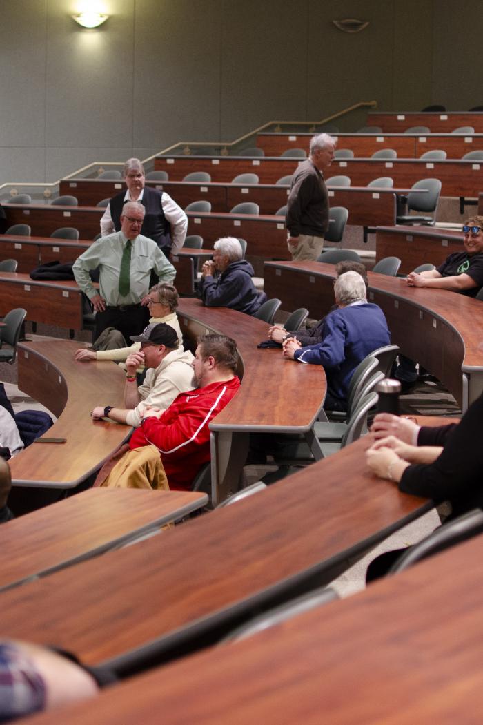 Side view of inside the Robert Schultz Lecture Theatre