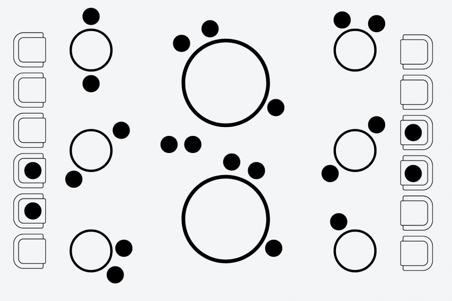 Illustration of the CCR reception layout
