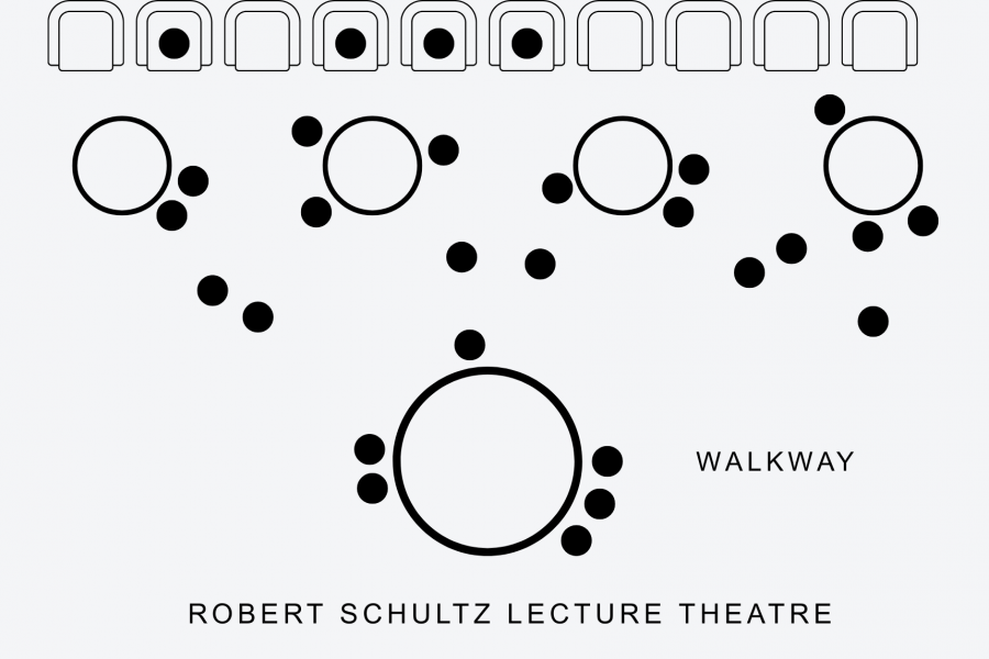 illustration of the reception layout