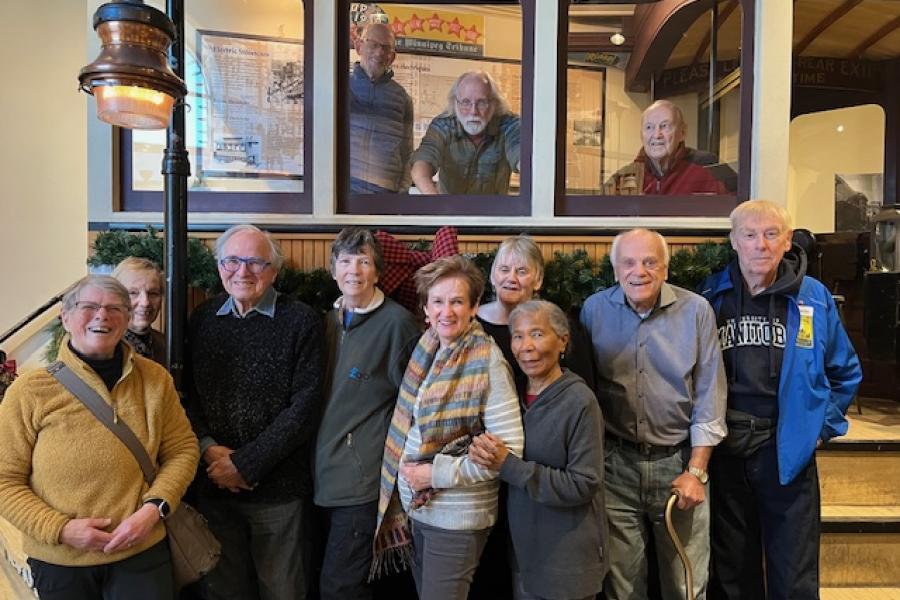 Group of retirees at the Electric Museum